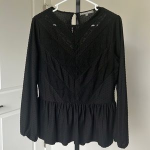 Daniel Rainn Textured Peplum Top